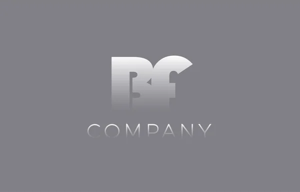 BF B F pastel azul letra combinação logotipo ícone design —  Vetores de Stock