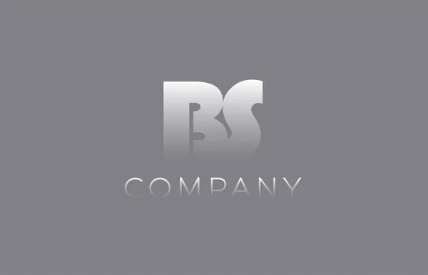 BS B S pastelově modrý dopis logo ikony designu — Stockový vektor