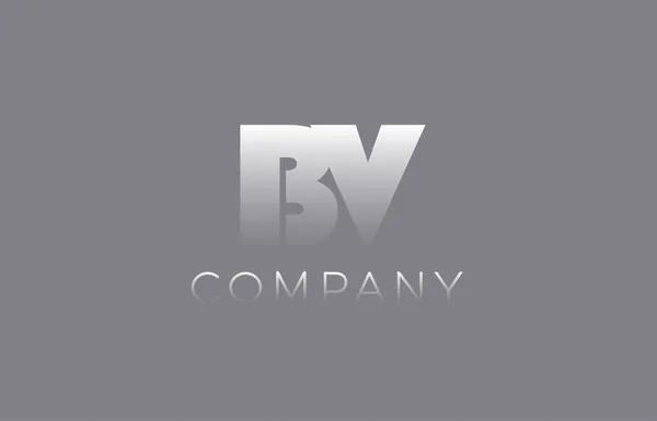 BV B V pastel azul letra combinação logotipo ícone design —  Vetores de Stock