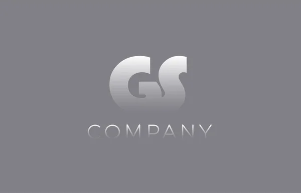 GS G S pastel blue letter combination logo icon design — Stock Vector