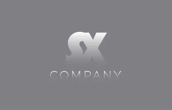 SX S X pastel azul letra combinação logotipo ícone design —  Vetores de Stock