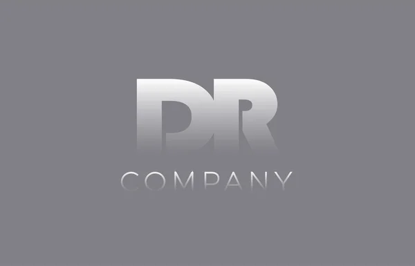 DR D R pastel azul combinação letra logotipo ícone design — Vetor de Stock