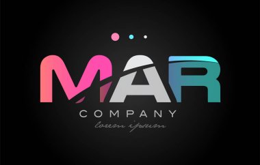 M bir r üç harf logo simge tasarım mar