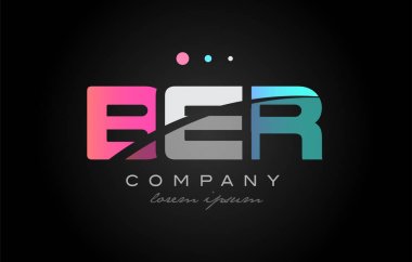 Ber b e r üç harf logo simge tasarım