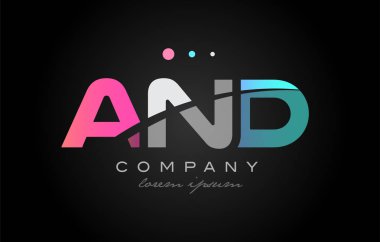 Ve bir n d üç harf logo simge tasarım