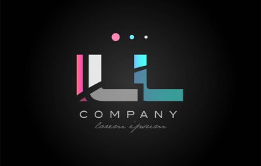 Kötü ben l l üç harf logo simge tasarım