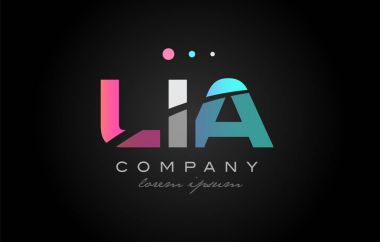 Lia l ben üç harf logo simge tasarım