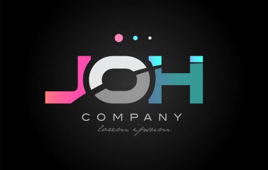 Joh j o s üç harf logo simge tasarım