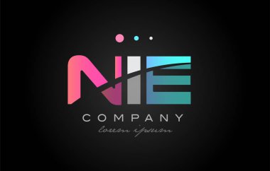 Nie n ben e üç harf logo simge tasarım