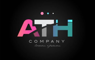 ATH t h üç harf logo simge tasarım