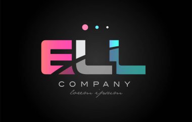 Ell e l l üç harf logo simge tasarım