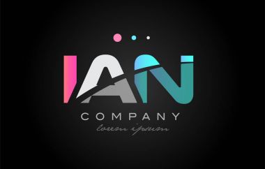 Ian ben n üç harf logo simge tasarım