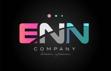 Enn e n n üç harf logo simge tasarım