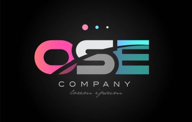 Ose o s e üç harf logo simge tasarım