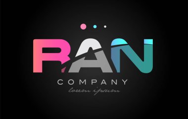 R n üç harf logo simge tasarım koştu