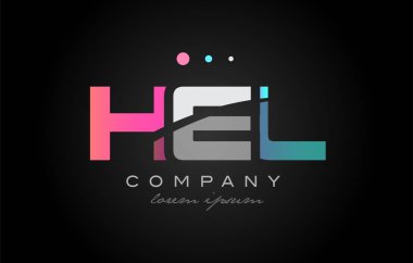 Hel s e l üç harf logo simge tasarım