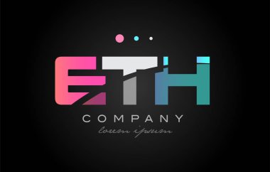 ETH e t s üç harf logo simge tasarım