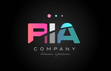 Ria r ben üç harf logo simge tasarım