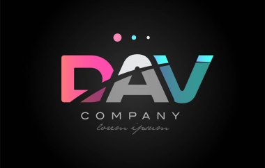 Dav d v üç harf logo simge tasarım