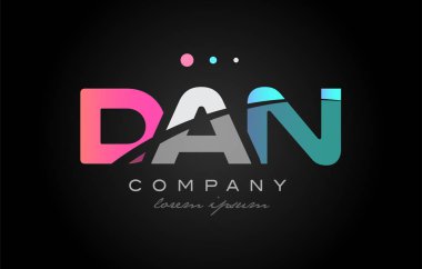 Dan d n üç harf logo simge tasarım