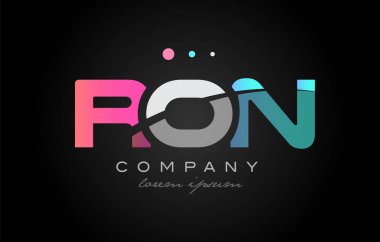 Ron r o n üç harf logo simge tasarım