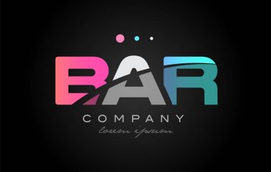 Bar b r üç harf logo simge tasarım