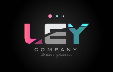 Ley l e y üç harf logo simge tasarım