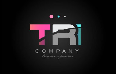 Tri t r i üç harf logo simge tasarım