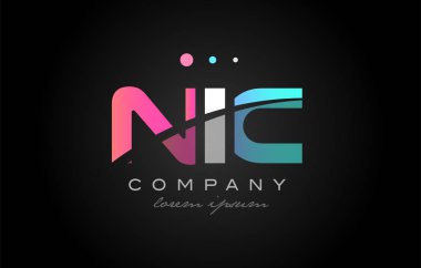 NIC n ben üç harf logo simge tasarım c