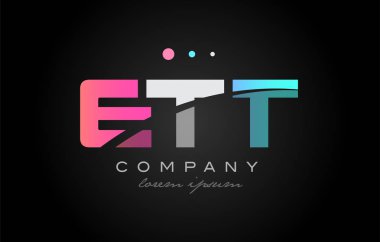 Ett e t t üç harf logo simge tasarım