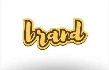 marka sarı siyah el yazılı metin kartpostal simgesi