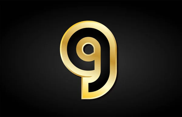 G ゴールド金色文字ロゴ アイコン デザイン — ストックベクタ