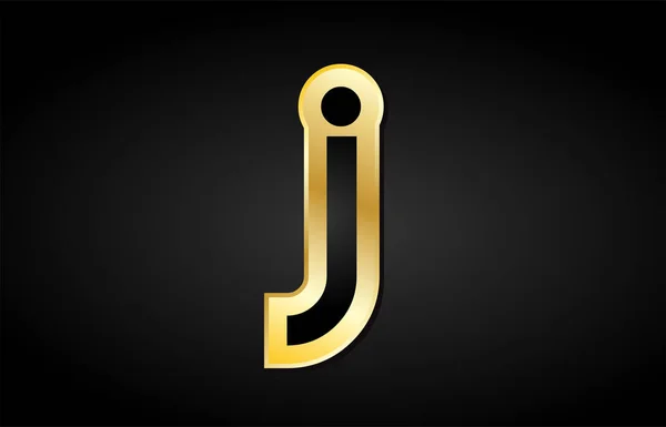 J or lettre d'or logo icône design — Image vectorielle