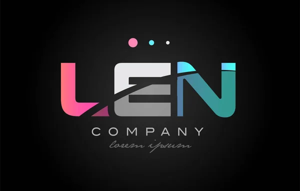 Len l e n 3 편지 로고 아이콘 디자인 — 스톡 벡터