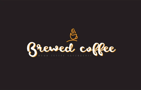 Logotipo de texto palavra café fabricado com café Copa símbolo ideia typogra — Vetor de Stock