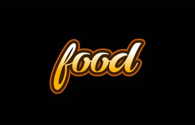 Gıda word metin afiş kartpostal logo simge tasarım yaratıcı konsepti