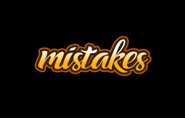 hatalar metin afiş kartpostal logo simge tasarım yaratıcı con kelime