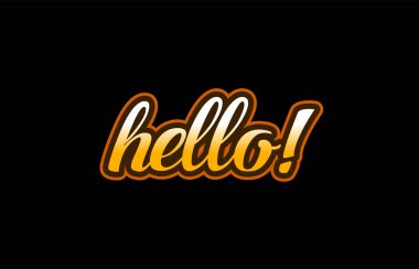 Word metin afiş kartpostal logo simge tasarım yaratıcı concep Merhaba