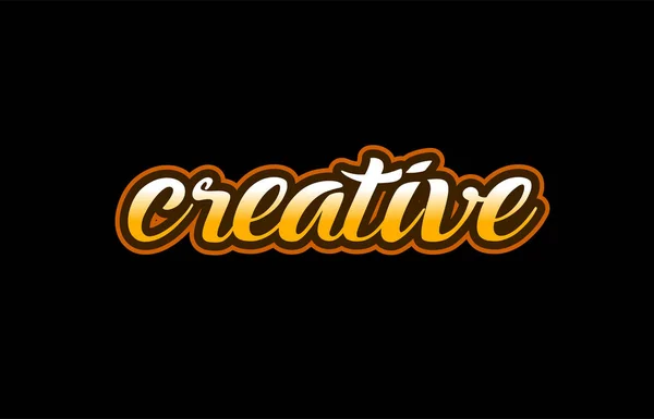 Creative word text banner postcard logo icon design creative con — Stock Vector