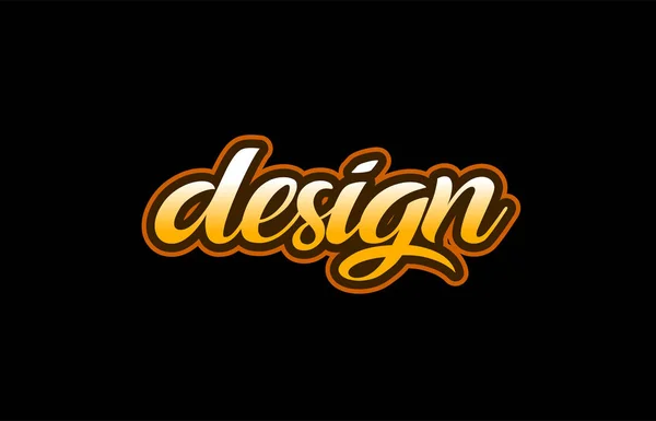 Diseño palabra texto banner postal logotipo icono diseño creativo conce — Archivo Imágenes Vectoriales