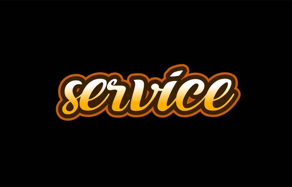 Servicio palabra texto banner postal logotipo icono diseño creativo conc — Vector de stock