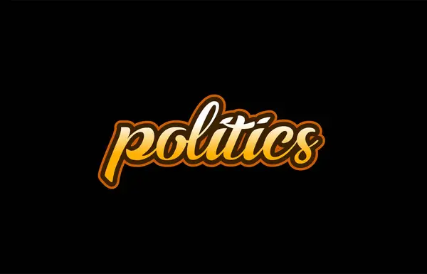 Politice slovo text nápisu pohlednice logo ikonu design kreativní con — Stockový vektor