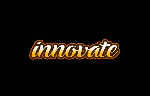 Innovar palabra texto banner postal logotipo icono diseño creativo con — Archivo Imágenes Vectoriales