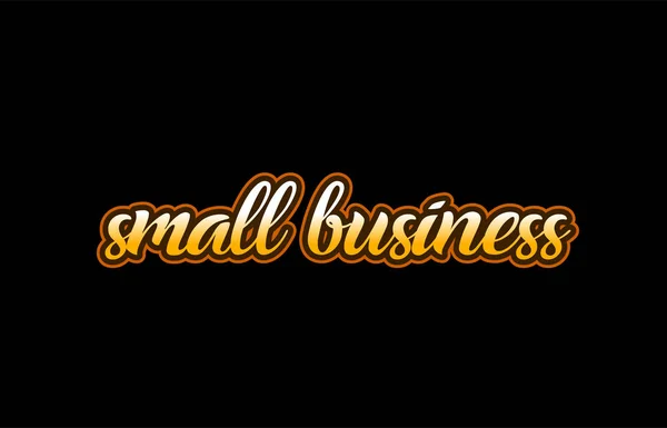 Small business word text banner postcard logo icon design creati — Stock Vector