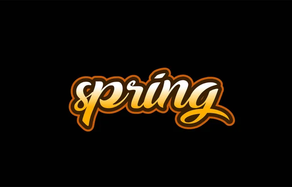 Frühling Wort Text Banner Postkarte Logo Ikone Design kreativ conce — Stockvektor