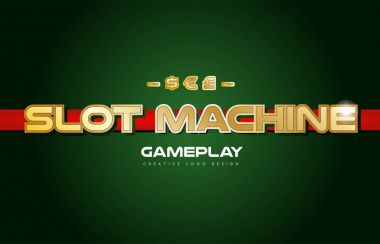 slot makinesidir kelime metin logo banner kartpostal tasarım tipografi