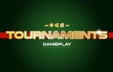 Turnuvalar metin logo banner kartpostal tasarım tipografi kelime