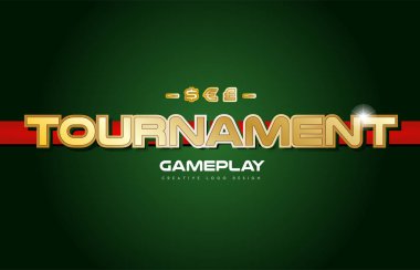 Turnuva kelime metin logo banner kartpostal tasarım tipografi