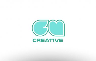 Pastel Yeşil Alfabe harf gu g u birlikte ortak logo t.