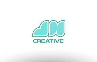 Pastel Yeşil Alfabe harf jh j s birlikte ortak logo t.